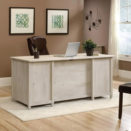 EdgeWater Office Desk Drawers Executive Desk with file drawer storage in Chalked Chestnut, perfect for home office setups.