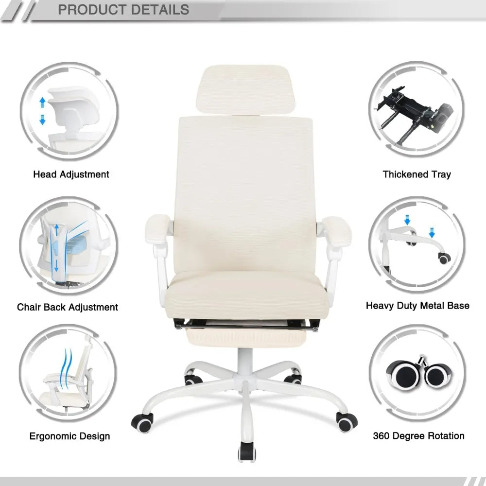 Stylish Home Office Desk and Chair Set featuring an ergonomic chair and functional drawers for optimal workspace efficiency.